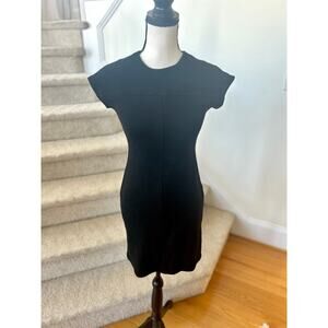 Sara Campbell Black Knit Sleeveless Sheath Dress